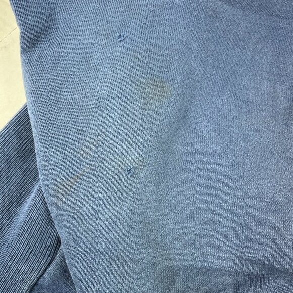 VTG 90s Notre Dame Fightin Irish Sweatshirt Extra Large Blue Thrashed Crewneck - Picture 6 of 16